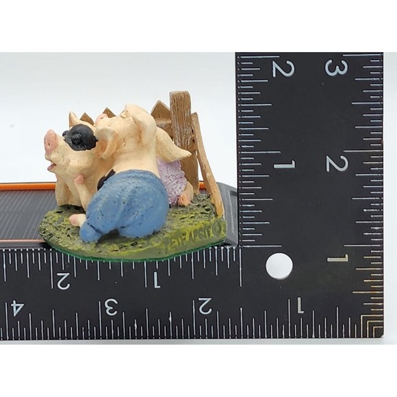 "Move Please" Calabar Creations Pig Hollow Pete Apsit figurine  1994 Vintage - Picture 10 of 10